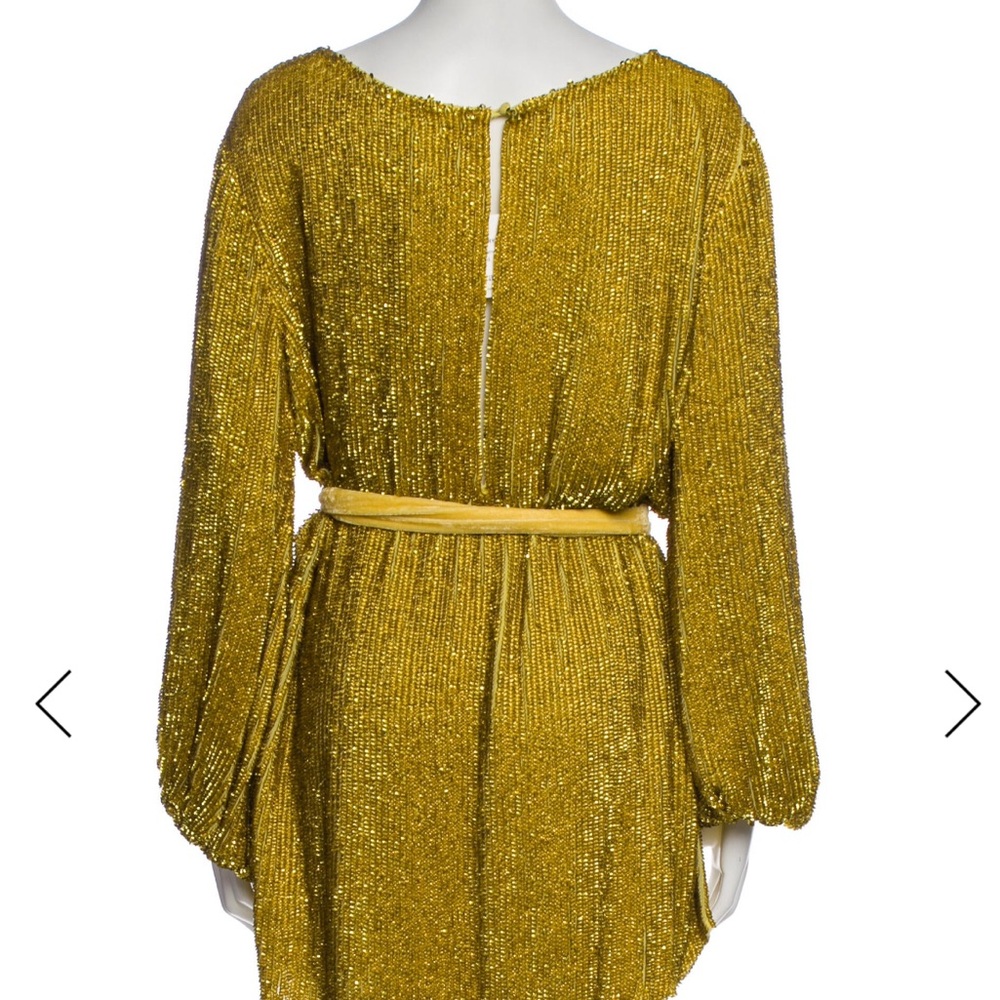 Retrofete Gold Shimmer Mini Dress - Picture 2 of 3
